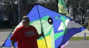 with a fun kite Dano calls 